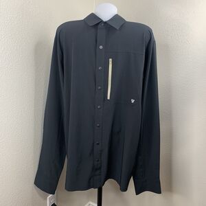 Stoic Long Sleeve Black Shirt Slick Men’s Sz XL Nikwax Water Repellent Hiking